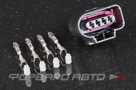 Купить Разъем 4-х контактный электродвигателя заднего стеклоочистителя (без провода) CARGEN AX6664S