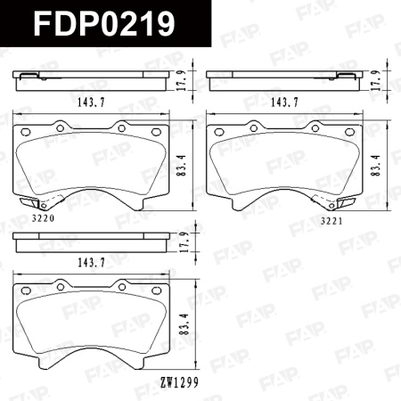 Купить Колодки тормозные FAP FDP0219