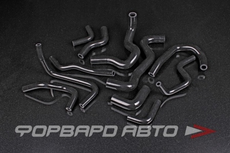 Купить Патрубки всей системы охлаждения силиконовые Toyota JZX100 1JZ-GTE AT, MT, черные FORA 6041