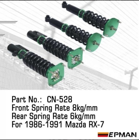 Купить Комплект подвески MAZDA RX-7 FC3S 1986-1991, пружины F: 8kg, R: 6kg EPMAN CN-528