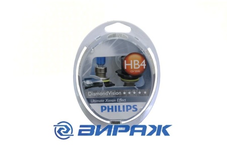 Купить Лампа HB4 12V 55W Diamond Vision PHILIPS 9006 DV