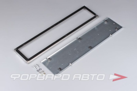 Купить Накладка под номер металлическая АНТИВАНДАЛ + крепеж и резиновые втулки 1шт, хром SKYWAY S04101003