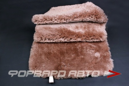 Купить Накидка на сиденье натуральный мех (1шт), коричневая  