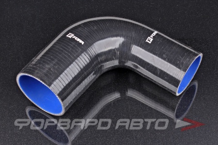 Купить Патрубок силиконовый 64-80 мм, 90°, L=150*150 мм, 4 слоя армировки, чёрный FORA ASHU04-90-64>80