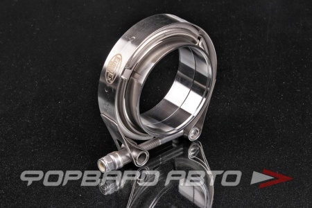 Купить Хомут V-Band 76 мм (3") + 2 фланца из нержавеющей стали (SS304) EuroEx 221076