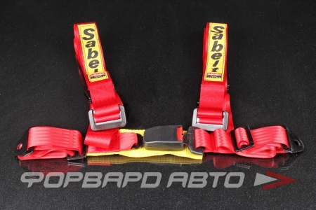 Купить Ремни 4-х точечные SABELT STYLE, 2", красный GYCA YT3-Seatbelt-7