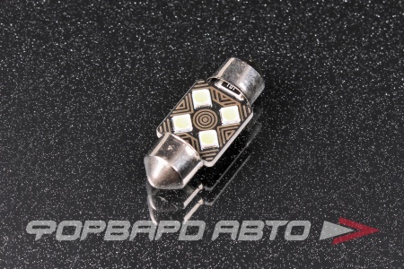 Купить Лампа светодиодная 12V T11 C5W 4 SMD 1-конт 31мм Белая SKYWAY S08201404