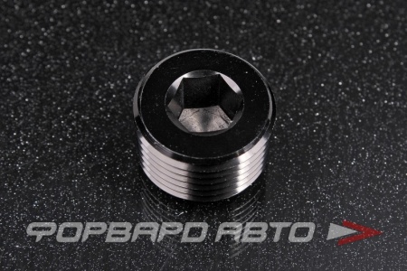 Купить Фитинг заглушка 1/2" под шестигранник, алюминий, черный AB88  Купить Фитинг заглушка 1/2" под шестигранник, алюминий, черный AB88