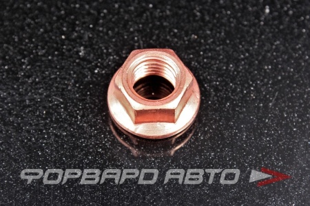 Купить Гайка М10*1,25 SW14 коллектора выпускного омедненная Cu, с фланцем FA1 988-1092 Купить Гайка М10*1,25 SW14 коллектора выпускного омедненная Cu, с фланцем FA1 988-1092