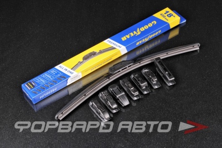 Купить Щётка стеклоочистителя 450 мм (18") бескаркасная GOODYEAR GY000438 Купить Щётка стеклоочистителя 450 мм (18") бескаркасная GOODYEAR GY000438