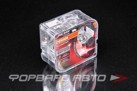 Купить Лампа H4 24V 75/70W Р43t Truckstar Pro +100%, OSRAM 64196TSP-HCB