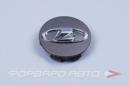 Купить Колпачок литых дисков для автомобиля ВАЗ 2180 VESTA, LADA X-RAY R-16/17 графит с хромированным знаком (железн. обод) ПЛАСТИК 8450032831