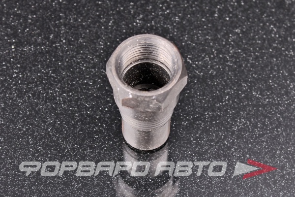 Обманка / проставка кислородного датчика (лямбда-зонда) M18*1,5 (керамика, Евро-5))  Миникатализатором короткий, никелированный корпус TIXONA Z2010