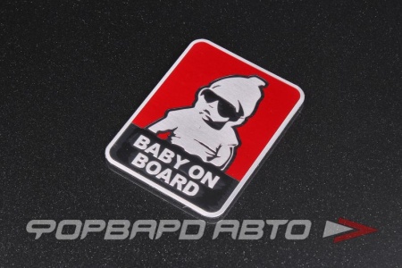 Купить Наклейка BABY ON BOARD метализированная MELCO 