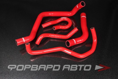 Купить Патрубки всей системы охлаждения силиконовые Honda Integra Type R DC2 красные (5 штук) AUTOBAHN88 