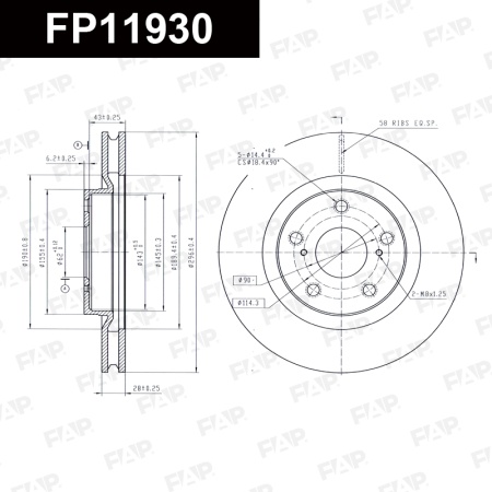 Купить Диск тормозной FAP FP11930
