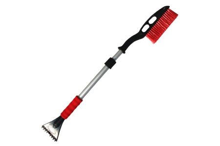 Купить Щётка-смётка со скребком телескопическая (90-120 см) с мягкой ручкой,распушенная щетина AVS SB-6333 XL
