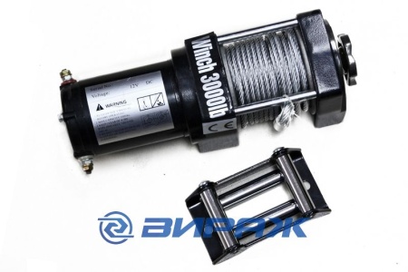 Купить Лебёдка автомобильная 12V 1131кг/3000lbs 0,8кВт редуктор 153:1 4,76ммх14м TOHO THP3000-D
