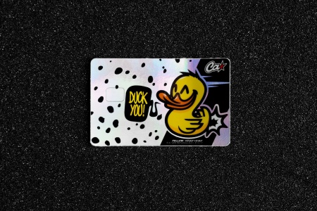 Купить Стикер для банковской карты "DUCK YOU" prism  86*55мм CIAY CD-Sc-Dp