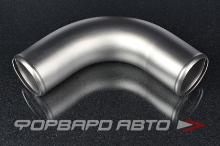 Купить Патрубок алюминиевый 76 мм 90 градусов серый-титан AUTOBAHN88 