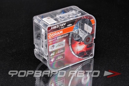 Купить Лампа HB3 12V 60W Night Breaker Unlimited +110% (2шт) OSRAM 9005NBU-HCB