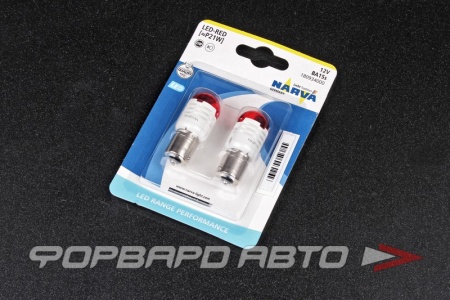 Купить Лампа светодиодная 12V P21W 12V-LED (BA15s) RED 2.8W Range Performance LED NARVA NARVA 18093