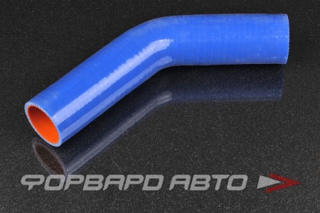 Купить Патрубок силиконовый 40 мм, 45°, L=150*150 мм, синий MELCO 135°-40-150-150