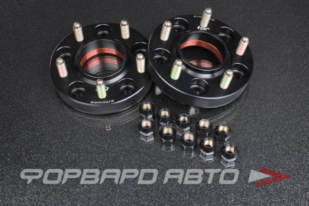 Купить Проставки колесные 25 мм, 5*114,3*12*1,5 HUB = 67,1 -> 73,0 черные, +10 гаек, (MMC EVO, Mazda) TPI TPI-SP51