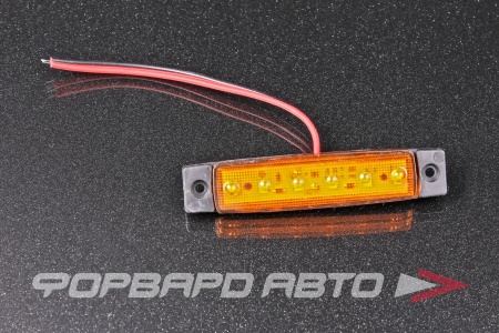 Купить Фонарь габаритный светодиодн., желтый 6 SMD 12/24V  