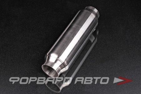 Купить Глушитель Вход = 63,5 мм Выход = 63,5 мм Длина = 300 мм, Диаметр 90 мм, Bottle Style, нержавеющая сталь SsExhaust Ss63-90-300bs