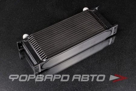 Купить Радиатор масляный 300*115*50 16 рядов универсальный вход AN10 (маслокулер / oil cooler) черный BLACKROCK URB-416