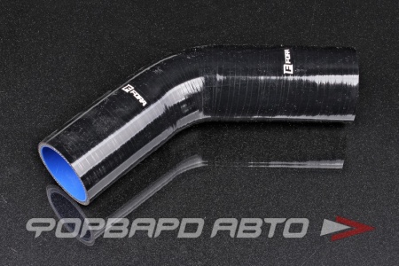 Купить Патрубок силиконовый 57-64 мм, 45°, L=150*150 мм, 4 слоя армировки, чёрный FORA ASHU04-45-57>64