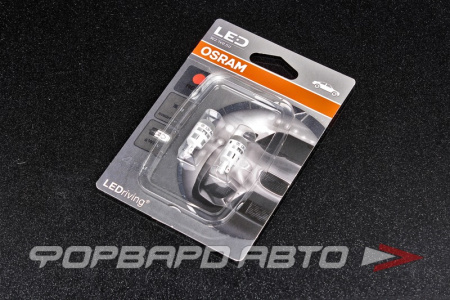 Лампа светодиодная 12V W5W (T10) RED OSRAM 2880R-02B