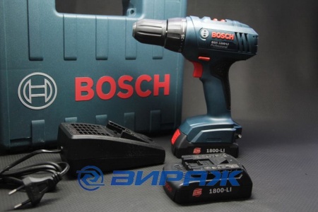 Купить Шуруповерт аккумуляторный 18B 2*1,5 Ач Li-lon 1300об/м GSR 1800Li Professional Bosch <> 06019A8305