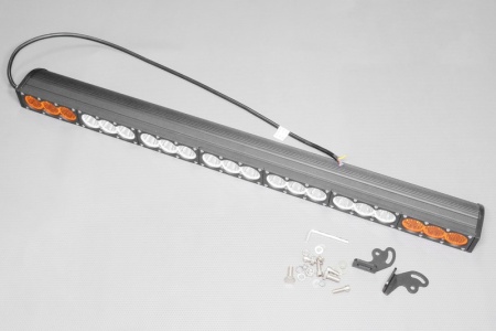 Купить Фара светодиодная 210W (10W*21), 9-32V, 6500K, 21600Lm, Размер: Lфара=965, Lкрепёж=1035, H=57, h=103, P=4,5кг, Комбинированный свет FHE-technology HT-24 210W combo (CREE)