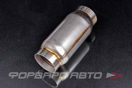 Глушитель Вход = 76 мм Выход = 76 мм Длина = 230 мм, Диаметр 89 мм, Race Muffler 304 Stainless Steel VIBRANT 1769