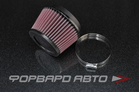 Купить Фильтр нулевого сопротивления 102*89*137*110 мм, резиновый, хлопок, серый K&N RU-2510