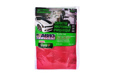Купить Салфетка микрофибра 35х40см  Премиум для стекол ABRO CT-314-AM-R