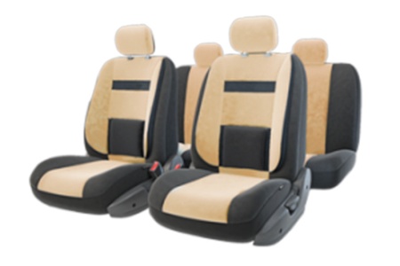 Купить Чехлы на сиденья, универсальные (11предм.5подгол.) велюр,поддержка.6 молний «LAGUNA» PANDORA LAG-1120