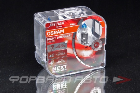 Купить Лампа H1 12V 55W Night Breaker Laser +150% OSRAM 64150NL-HCB
