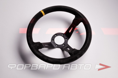 Купить Руль 330 мм, вылет 90 мм, черная замша, TANIDA Motor Sports JURAN RACING 33068