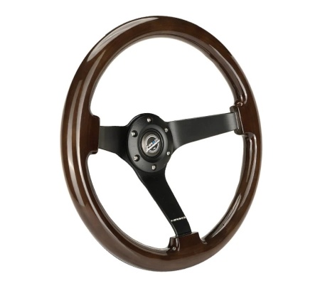 Купить Руль 350 мм, большой вылет, дерево NRG RST-036BK-BKW