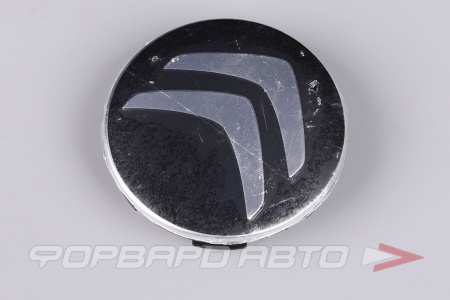 Купить Колпачок ступицы для литых дисков Citroen, D54/58мм, Black/silver Save Car 14_58мм_ST_СМК