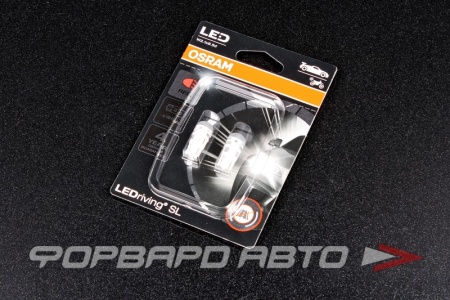 Купить Лампа светодиодная 12V W5W W2,1*9,5dW LEDRIVING RED (2шт) OSRAM 2825DRP-02B