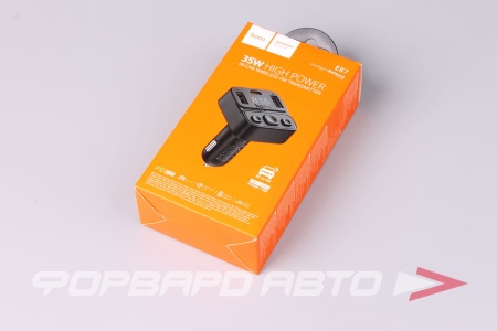 Купить Модулятор MP3 + FM трансмиттер с bluetooth,  (1C1A), TF card, цвет черный HOCO E87