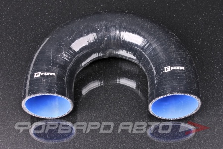 Купить Патрубок силиконовый 64 мм, 180°, 4 слоя армировки, чёрный FORA ASHU09-64-180короткий