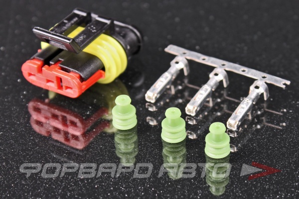 Разъем 3 way 22-20 AWG (SS15-SKT1) 1.2-1.6mm (SS15-SL1) Tyco Еlectronics 282087-1