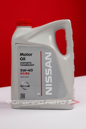 Купить Масло моторное 5W40 5л, SM/CF A3/B4 (с) NISSAN KE900-90042R