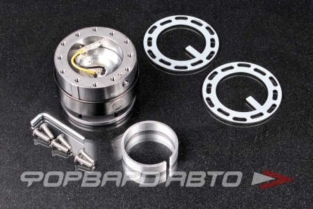 Купить Адаптер для рулевого колеса быстросъемный Quick Release Gen 2.0 - Gunmetal Body / Titanium Chrome Ring NRG SRK-200GM