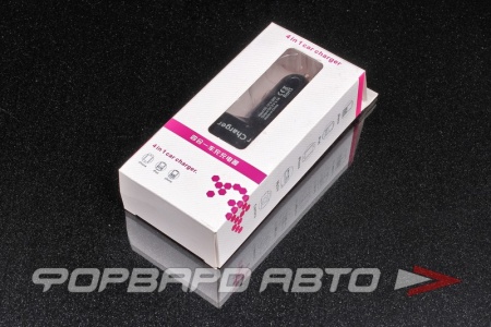 Купить Устройство зарядное в прикуриватель USB 3A, вольтметр, термометр, амперметр (4в1)  
